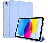 TECHGEAR Funda Compatible con iPad 10 2022 (10.9" Pulgadas) [Soporta Cargar Pencil] Carcasa con Soporte Plegable Triple con protección en la Esquina [Auto-Sueño/Estela] - Azul Claro