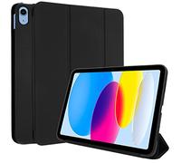 TECHGEAR Funda Compatible con iPad 10 2022 (10.9" Pulgadas) [Soporta Cargar Pencil] Carcasa con Soporte Plegable Triple con protección en la Esquina [Auto-Sueño/Estela] - Negro