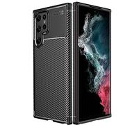 TECHGEAR Funda Compatible con Samsung Galaxy S22 Ultra [Funda CarbonFlex] Carcasa con Fibra de Carbono Anti-Choques Duradero y Diseño de Fácil Agarre [Compatible con Carga Inalámbrica] - Negro