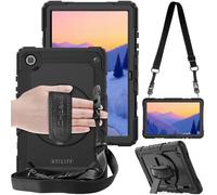 TECHGEAR Funda Compatible con Samsung Galaxy Tab A7 10.4" (SM-T500, T503, T505, T509) Funda Protectora Prueba de Choques Resistente Carcasa con Soporte Giratorio de 360 Grados y Correa de Hombro