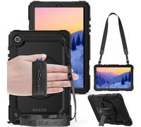 TECHGEAR Funda Compatible con Samsung Galaxy Tab S6 Lite (SM-P610 / P613 / P615 / P619) Funda Protectora Prueba de Choques Resistente Carcasa con Soporte Giratorio de 360 Grados y Correa de Hombro
