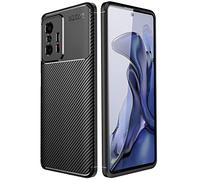 TECHGEAR Funda Compatible con Xiaomi 11T 5G Funda CarbonFlex - Carcasa con Fibra de Carbono Anti-Choques Duradero y Diseño de Fácil Agarre - Negro