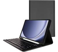 TECHGEAR Funda con teclado para Samsung Galaxy Tab A9 Plus de 11 pulgadas (SM-X210 / SM-X215) [Strike Folio] Funda de piel sintética con teclado QWERTY inalámbrico Bluetooth desmontable del Reino