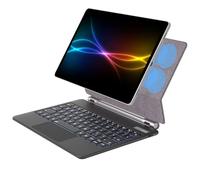 TECHGEAR Funda con teclado para Samsung Galaxy Tab S10 Lite, S9 FE, S10 FE de 10.9 pulgadas, solo funda con teclado para tablet con trackpad, soporte flotante magnético, retroiluminado UK QWERTY (X400