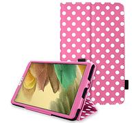 TECHGEAR Funda de Cuero Diseñado para Samsung Galaxy Tab A7 Lite 8.7" 2021 (SM-T220 / SM-T225), Funda de Cuero PU Protectora Soporte y Correa de Mano