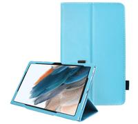 TECHGEAR Funda de Cuero Diseñado para Samsung Galaxy Tab A8 10.5" 2022 (SM-X200 / SM-X205), Funda de Cuero PU Protectora Soporte y Correa de Mano [Azul Claro]