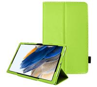 TECHGEAR Funda de Cuero Diseñado para Samsung Galaxy Tab A8 10.5" 2022 (SM-X200 / SM-X205), Funda de Cuero PU Protectora Soporte y Correa de Mano [Verde]