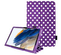 TECHGEAR Funda de Cuero Diseñado para Samsung Galaxy Tab A8 10.5" 2022 (SM-X200 / SM-X205), Funda de Cuero PU Protectora Soporte y Correa de Mano