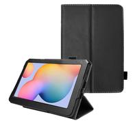 TECHGEAR Funda de Cuero Diseñado para Samsung Galaxy Tab S6 Lite (SM-P610 / SM-P615), Funda de Cuero PU Protectora Soporte y Correa de Mano, Carcasa con Auto-Sueño/Estela Función [Negro]