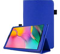 TECHGEAR Funda de Cuero para Nuevo Samsung Galaxy Tab A 10.1" 2019 (SM-T510 / SM-T515) Funda de Cuero PU Protectora Soporte y Correa de Mano [Azul]