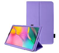 TECHGEAR Funda de Cuero para Nuevo Samsung Galaxy Tab A 10.1" 2019 (SM-T510 / SM-T515) Funda de Cuero PU Protectora Soporte y Correa de Mano [Púrpura]