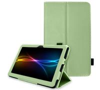 TECHGEAR Funda de piel para Samsung Galaxy Tab A11 Plus / A11+ de 11 pulgadas (SM-X230 / SM-X236) - Funda inteligente delgada de piel sintética con soporte, correa de mano y encendido y apagado