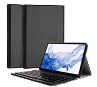 TECHGEAR Funda de teclado para Samsung Galaxy Tab S8 / S7 de 11 pulgadas (SM-X700 Series/SM-T870 Series) [Strike Folio] Funda de piel sintética con teclado QWERTY inalámbrico Bluetooth integrado