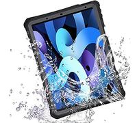 TECHGEAR Funda Impermeable para iPad Air 5 [Poseidon] Resistente a Prueba de choques Carcasa con Protector de Pantalla Incorporado + Soporte y Correa de Hombro para iPad Air 10.9" 2022/2020