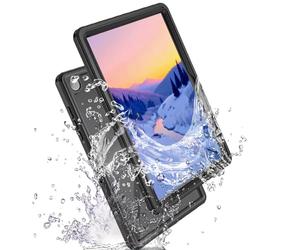 TECHGEAR Funda impermeable para Tablet Samsung Galaxy Tab A9 Plus (SM-X210 / SM-X215) [Poseidon] Funda delgada y resistente a prueba de golpes con protector de pantalla integrado + soporte y correa
