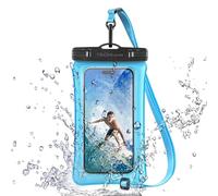 TECHGEAR Funda impermeable para teléfono, IPX8 flotante para natación, bolsa impermeable para teléfono con cordón compatible con iPhone 16e, 16, 15, 14, 13, Samsung Galaxy S25, S24, S23, S22+, S21