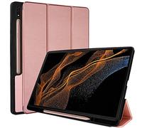 TECHGEAR Funda inteligente para Samsung Galaxy Tab S9 Ultra / S10 Ultra de 14.6 pulgadas (SM-X910 / SM-X920) Funda inteligente delgada de piel sintética con protección de esquina [encendido y apagado