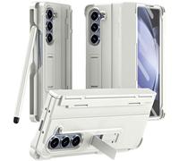 TECHGEAR Funda protectora de pantalla para Galaxy Z Fold 6 [resistente] con protección de bisagra, soporte para S-Pen y lápiz capacitivo con protector de pantalla de cristal integrado y soporte para