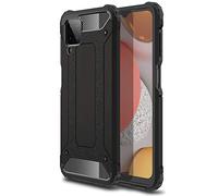 TECHGEAR Funda protectora rígida para Samsung Galaxy A12, resistente a los golpes, resistente, resistente y resistente, diseñada para Samsung Galaxy A12, color negro