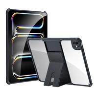 TECHGEAR Funda resistente para Apple iPad Pro de 11 pulgadas 2024 (M4) de 5ª generación, funda protectora híbrida resistente con soporte, protección resistente con parte trasera transparente