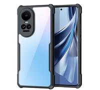 TECHGEAR Funda rígida para Oppo Reno 10 5G [Fusion Armour] Premium Hybrid Tough Protective Bumper Case Heavy Duty Protección con parte trasera transparente diseñada para Oppo Reno 10 5G - Negro