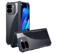 TECHGEAR Funda rígida para Pixel 9 Pro Fold [Fusion Armour] Premium Hybrid Tough Protective Case Heavy Duty Protección con parte trasera transparente diseñada para Google Pixel 9 Pro Fold, color negro