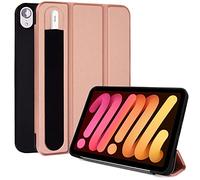 TECHGEAR Funda Smart Ligero para el iPad Mini 6 2021 (6a generación) - Carcasa Delgada con Soporte Plegable y Protección Angular Adicional [Auto-Sueño/Estela] - Oro Rosado