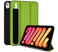 TECHGEAR Funda Smart Ligero para el iPad Mini 6 2021 (6a generación) - Carcasa Delgada con Soporte Plegable y Protección Angular Adicional [Auto-Sueño/Estela] - Verde