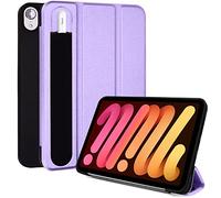 TECHGEAR Funda Smart Ligero para el iPad Mini 6 2021 (6a generación) - Carcasa Delgada con Soporte Plegable y Protección Angular Adicional [Auto-Sueño/Estela] - Púrpura