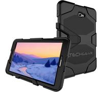 Techgear® G-shock Carcasa para Samsung Galaxy Tab A 10,1 "2016 (SM-T580 serie), a prueba de golpes, carcasa con soporte desmontable negro negro Galaxy Tab A 10.1" (T580 Series)