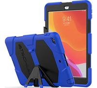 TECHGEAR G-Shock Funda Compatible con Nuevo iPad 10.2" 2021/2020/2019 (9ª/8ª/7ª generación) Funda Protectora Prueba de Choques con Soporte - Carcasa Niños Escuelas Constructores Trabajadores [Azul]