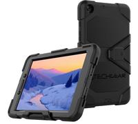 TECHGEAR G-Shock Funda Compatible con Nuevo Samsung Galaxy Tab A 8.0" 2019 (SM-T290 / SM-T295) - Funda Protectora Prueba de Choques con Soporte - Niños Escuelas Constructores Trabajadores [Negro]