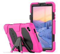 TECHGEAR G-Shock Funda Compatible con Samsung Galaxy Tab A7 Lite 8.7" 2021 (SM-T220 / SM-T225) - Funda Protectora Prueba de Choques con Soporte - Niños Escuelas Constructores Trabajadores [Rosado]