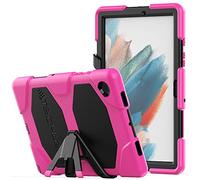 TECHGEAR G-Shock Funda Compatible con Samsung Galaxy Tab A8 10.5" 2022 (SM-X200 / SM-X205) - Funda Protectora Prueba de Choques con Soporte - Niños Escuelas Constructores Trabajadores [Rosado]