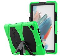 TECHGEAR G-Shock Funda Compatible con Samsung Galaxy Tab A8 10.5" 2022 (SM-X200 / SM-X205) - Funda Protectora Prueba de Choques con Soporte - Niños Escuelas Constructores Trabajadores [Verde]