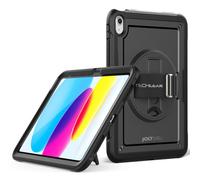 TECHGEAR JOLT-Shell Funda Compatible con iPad 11/10 (2025/2022, 11ª/10ª Generación) Resistente a Prueba de Golpes con Soporte Giratorio de 360