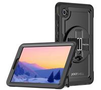 TECHGEAR JOLT-SHELL - Funda protectora para Samsung Galaxy Tab A11 de 8.7 pulgadas (SM-X133 / SM-X135), delgada, resistente, a prueba de golpes, soporte giratorio de 360 grados, correa de mano y marco