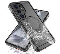 TECHGEAR MagSafe - Funda magnética impermeable con soporte para Samsung Galaxy S25 Ultra, IP68 360°, cuerpo completo, resistente, a prueba de golpes, polvo, compatible con pantalla integrada y