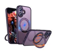 TECHGEAR MagSafe - Funda para iPhone 17 de 6.3 pulgadas con soporte de anillo magnético, armadura delgada y resistente a los golpes, parte trasera transparente, protección de cámara y pantalla