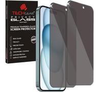 TECHGEAR Paquete de 2 protectores de pantalla antiespía para iPhone 15 Plus, filtro de privacidad, edición de vidrio, protector de pantalla de vidrio templado auténtico, compatible con iPhone 15 Plus