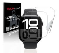 TECHGEAR Paquete de 2 protectores de pantalla para Apple Watch Series 10 de 46 mm [edición de capa de pantalla] [cobertura de pantalla completa] [HD] [reforzado] [sin burbujas] Protector de pantalla