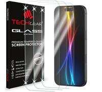 TECHGEAR Paquete de 3 protectores de pantalla de vidrio templado para iPhone 17 Pro Max (2025), borde redondo 2.5D, dureza 9H, transparente, resistente a los arañazos, sin burbujas
