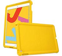 TECHGEAR Parachoques Funda para iPad 10.2" (9ª / 8ª / 7ª generación) - Resistente Antideslizante a Prueba de Golpes de Silicona Suave Funda + Protector de Pantalla - Funda Niños [Amarillo]