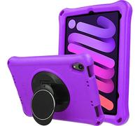 TECHGEAR Parachoques Funda se Adapta a iPad Mini 6 (6ª generación) Antideslizante a Prueba de Golpes de Silicona Suave Funda + Protector de Pantalla con Soporte Giratorio - Funda Niños