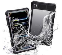 TECHGEAR Poseidon - Funda para iPad Pro de 11 pulgadas 2024 (M4), delgada, resistente, a prueba de golpes, impermeable, con protector de pantalla integrado + soporte y correa