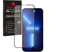 TECHGEAR - Protector de pantalla mate compatible con iPhone 16e, iPhone 14, iPhone 13, iPhone 13 Pro - Cristal templado mate, protector 3D antireflejo, pantalla completa de cristal templado