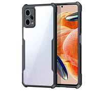 TECHGEAR Redmi Note 12 Pro 5G Funda rígida para [Fusion Armour] Funda Protectora híbrida Resistente con Parte Trasera Transparente diseñada para Xiaomi RedMi Note 12 Pro 5G - Negro