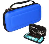 TECHGEAR Switch Lite Carcasa - Funda Dura Protectora de Viaje y Llevar para Nintendo Switch Lite + Ranura para 8 Tarjetas de Juego + Accesorios [Azul]