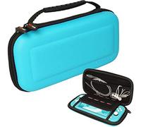 TECHGEAR Switch Lite Carcasa - Funda Dura Protectora de Viaje y Llevar para Nintendo Switch Lite + Ranura para 8 Tarjetas de Juego + Accesorios [Turquesa]