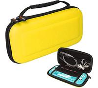 TECHGEAR Switch Lite Carcasa - Funda Dura Protectora de Viaje y Llevar para Nintendo Switch Lite + Ranura para 8 Tarjetas de Juego + Accesorios [Amarillo]